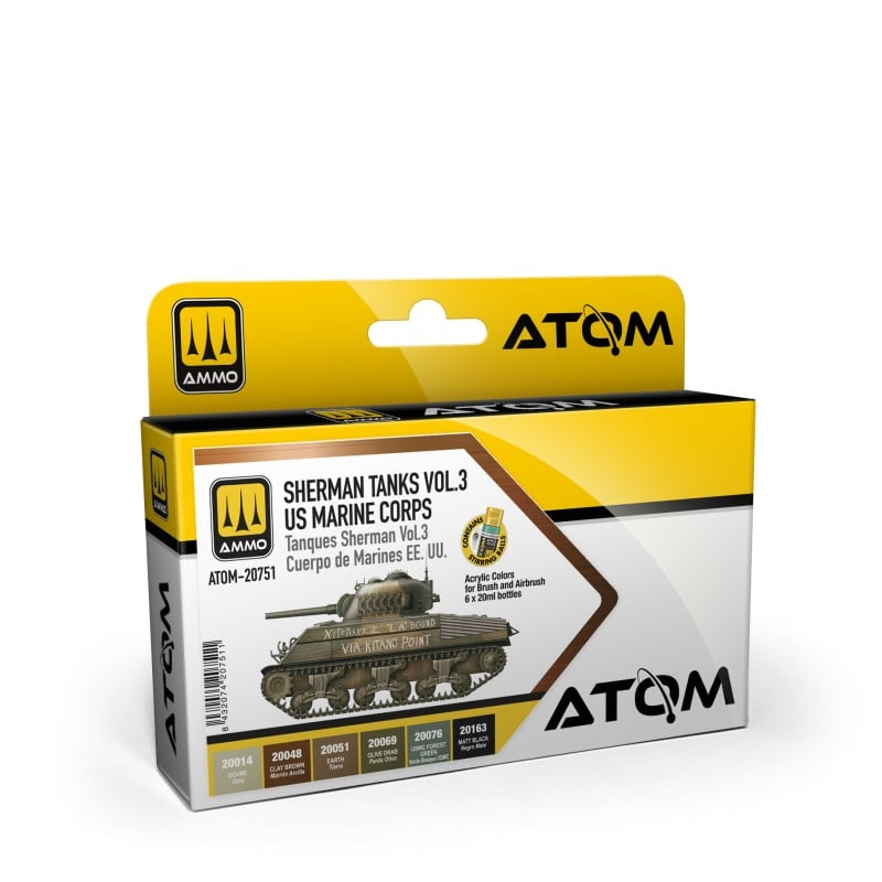 Atom, Sherman Tanks Vol3 US Marine Corps Model Paint Ammo by mig.