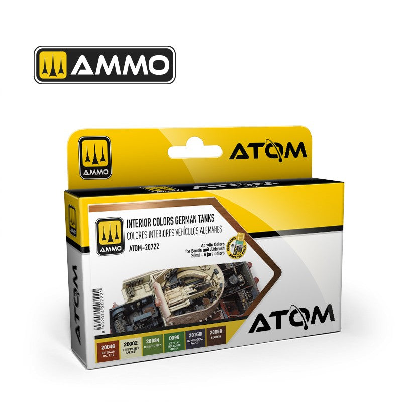 AMMO Atom: Interior colors German Tanks Set Model Paint Ammo by mig.