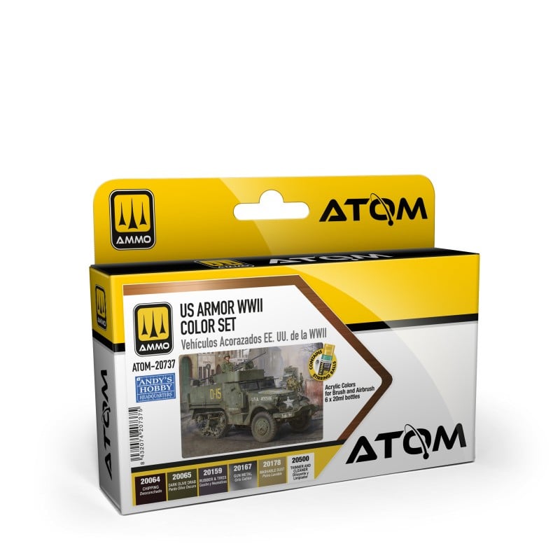 Atom, US Armour WW2 Colour Set Model Paint Ammo by mig.