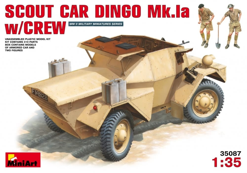MiniArt 1/35 Scout Car Dingo Mk 1a w/ crew Scale Model MiniArt