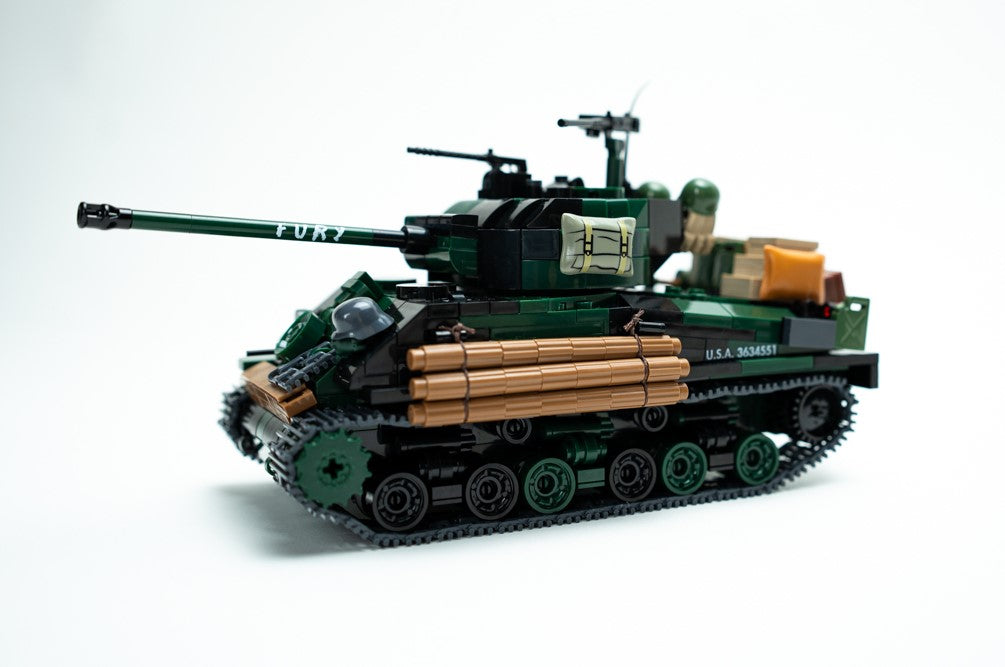 Cobi 1/35 Scale Sherman M4A2E8 (76) W "Fury" Tank Museum Exclusive Brick Model Kit Cobi
