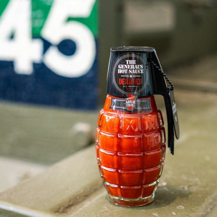 Dead Red Grenade Sauce Food The General's Hot Sauce