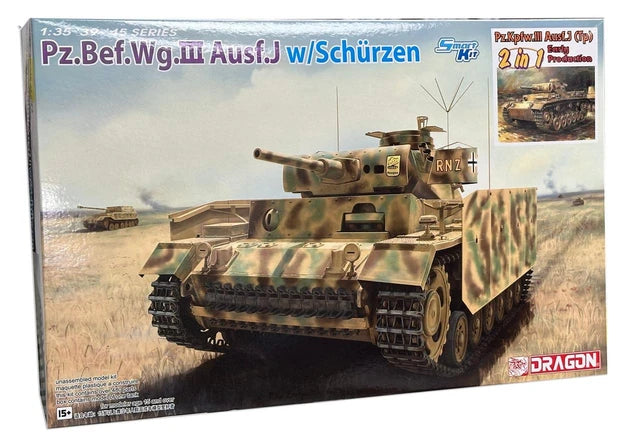 Dragon 1/35 Pz.Bef.Wg.III Ausf.J/Pz.III Ausf.J (Tp) Early Production (2 in 1)