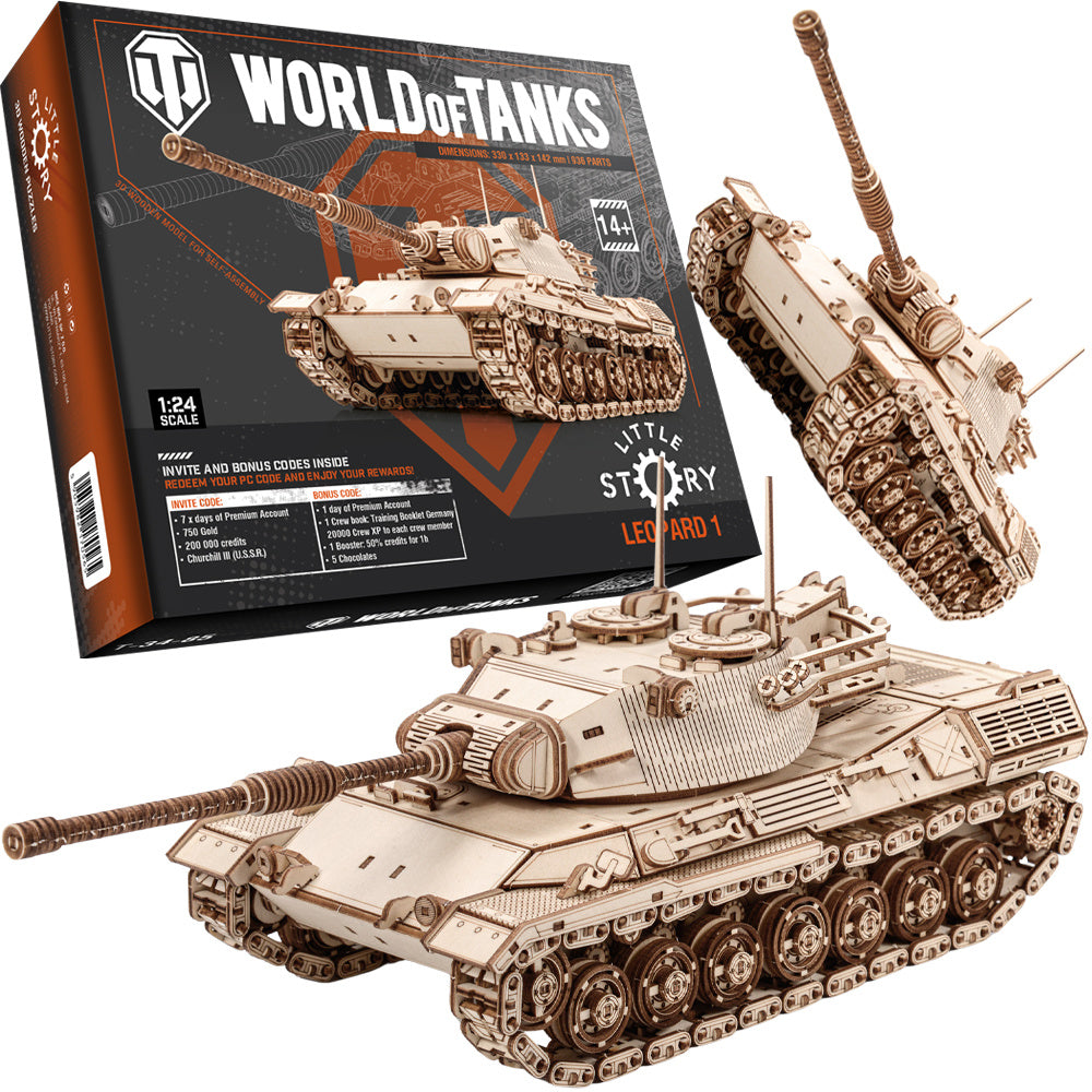 Little Story: World of Tanks Wooden Model Leopard 1 Scale Model Nice Idea