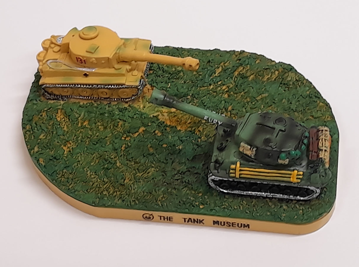 Tiger 131 and Sherman Fury Resin Model Resin Model Kandy Toys