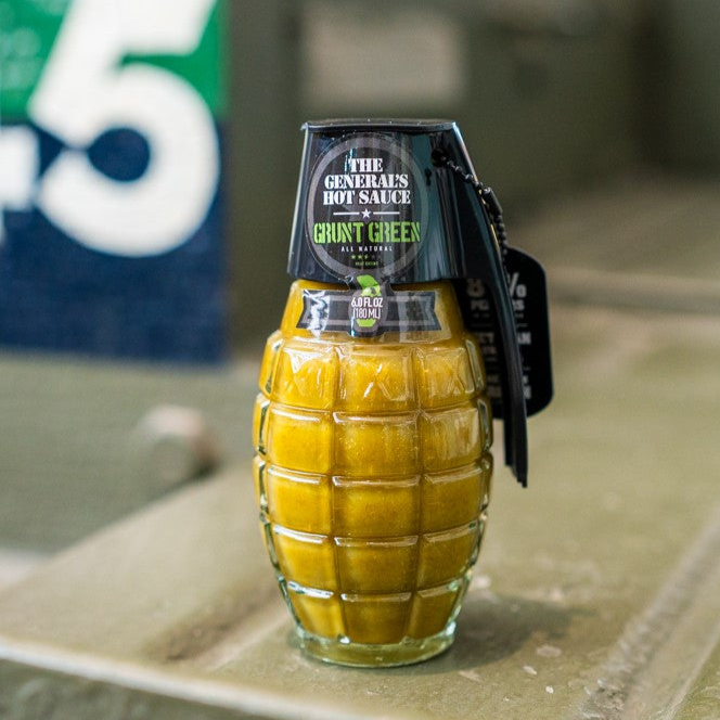 Grunt Green Grenade Sauce Food The General's Hot Sauce