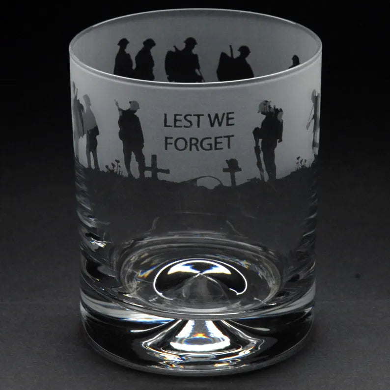 Lest We Forget Whisky Tumbler Drinkware Milford Collection