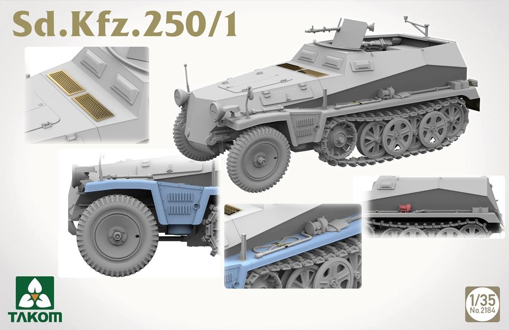 Takom 1/35 German Army SdKfz 250/1 Scale Model Takom