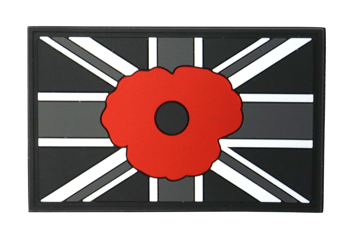 Union Jack Poppy Badge Patch Kombat