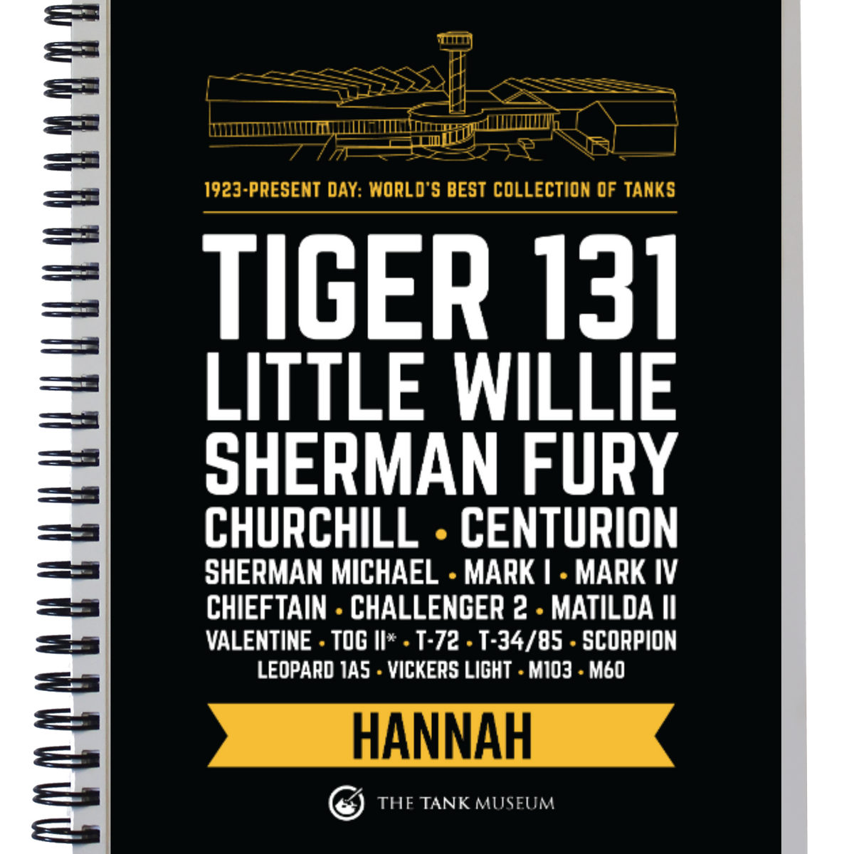 Tanks Lineup Personalised Notebook The Tank Museum tanks-lineup-personalised-notebook-the-tank-museum