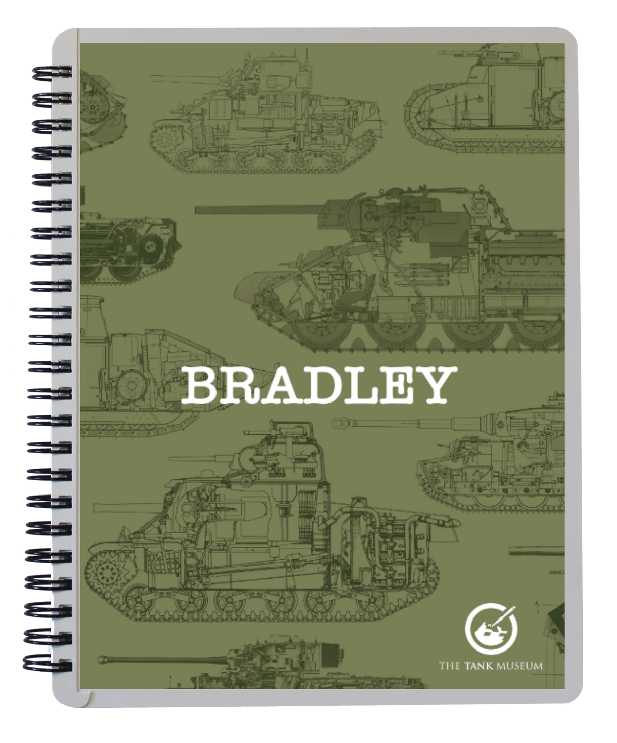 Tanks Outline Personalised Notebook Stationery My Moments