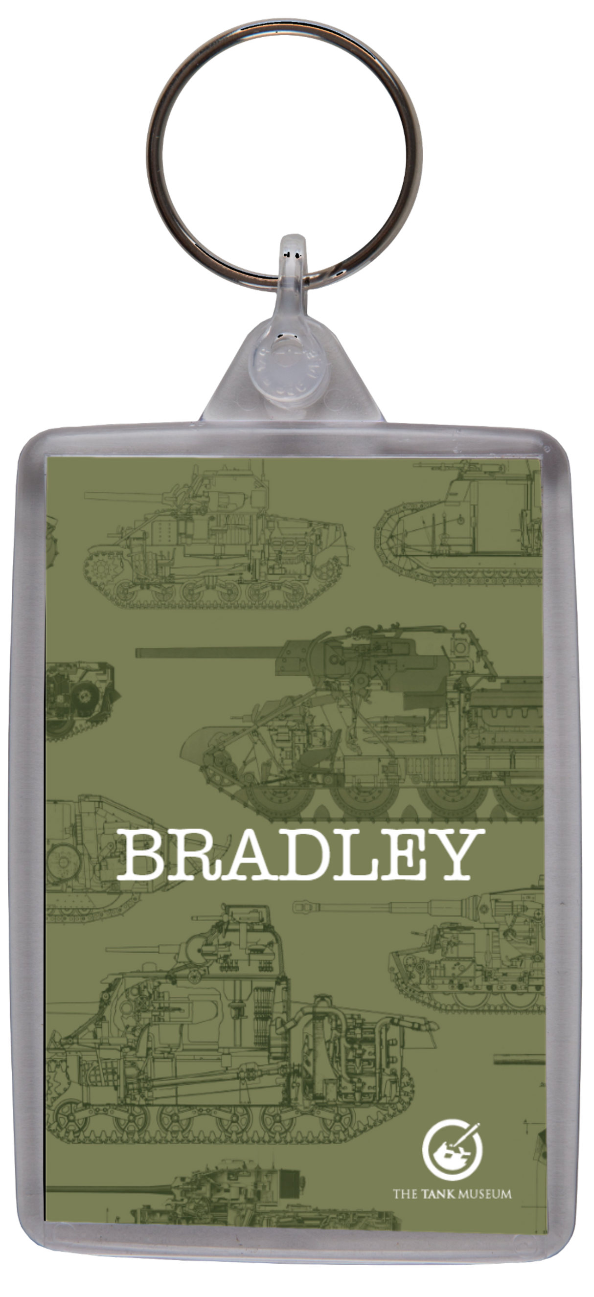 Tanks Outline Personalised Keyring Keyring My Moments