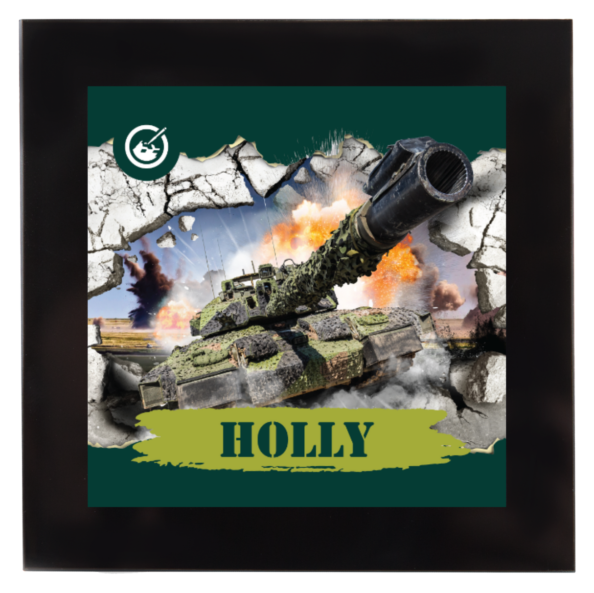Tank Through Wall Personalised Coaster Coaster My Moments