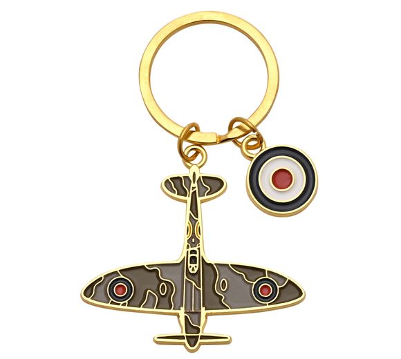 RAF Enamel Keyring - Spitfire Keyring Widdop Bingham