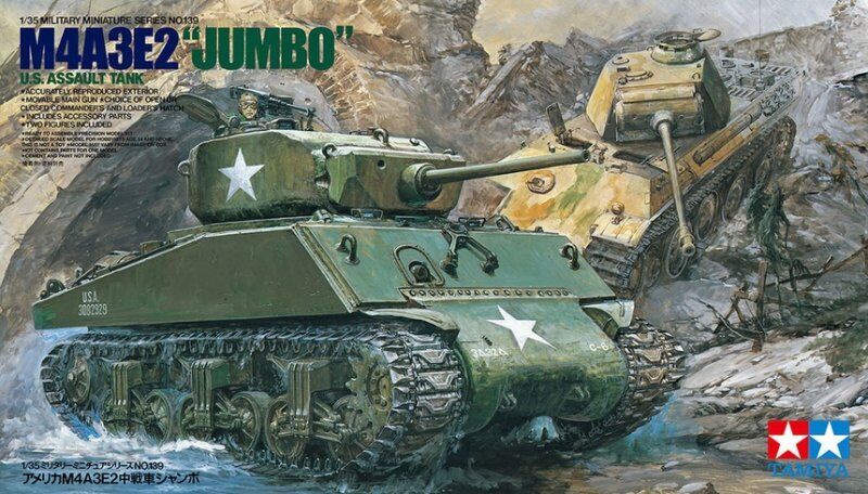 Tamiya 1/35 U.S. M4A3E2 'JUMBO' Scale Model Tamiya