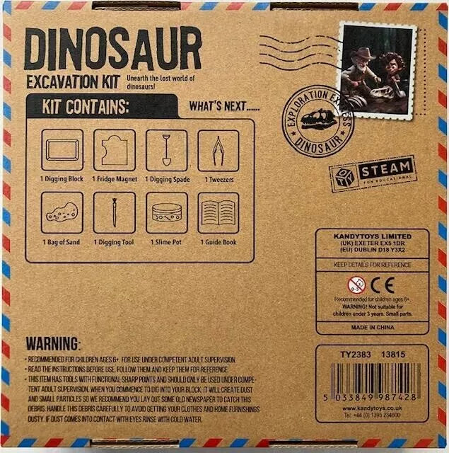 Dinosaur Excavation Kit Toy Kandy Toys