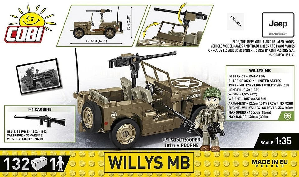 Cobi : 1/35 Willys MB Brick Model Kit Cobi