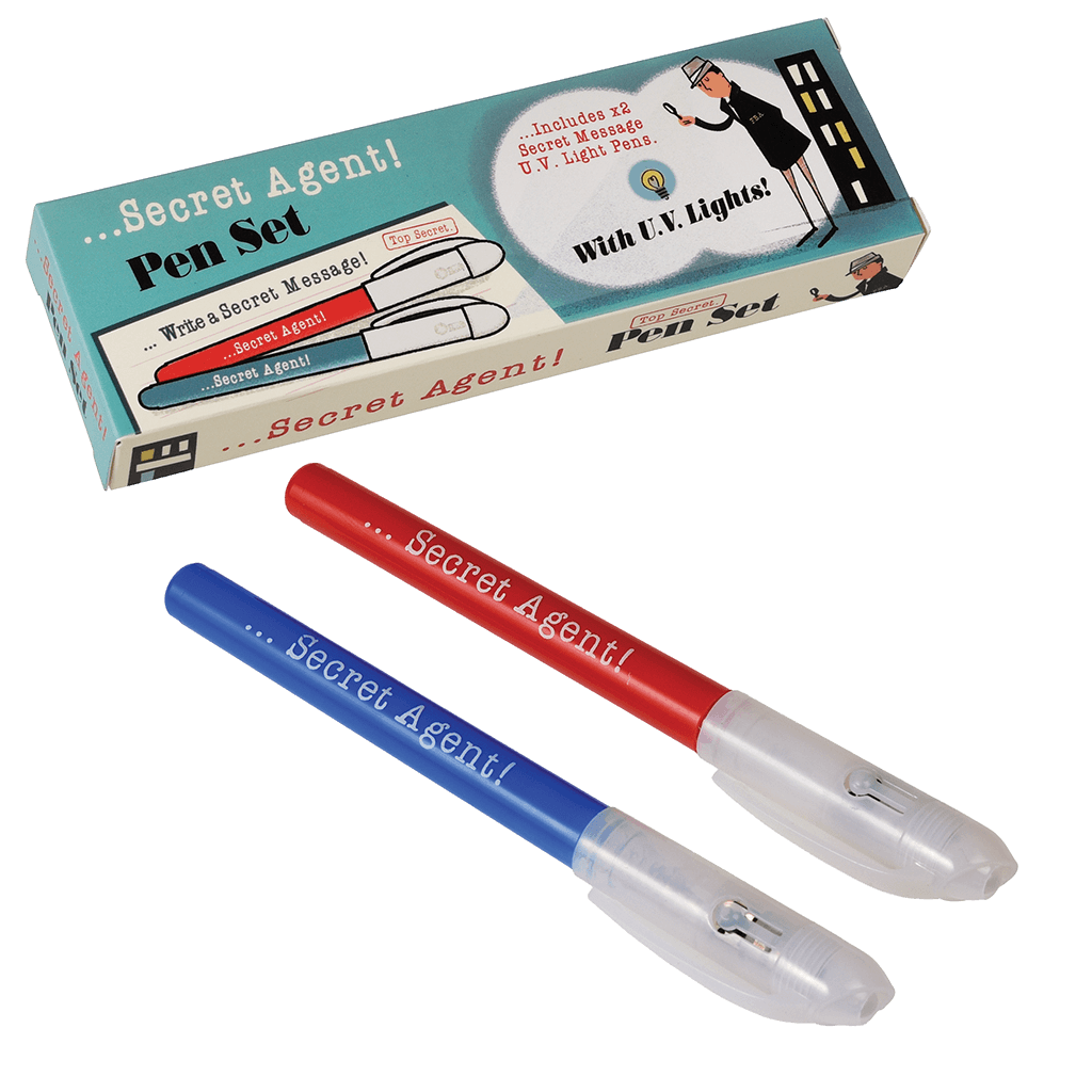 2 Secret Agent Spy Pens Toy Rex London