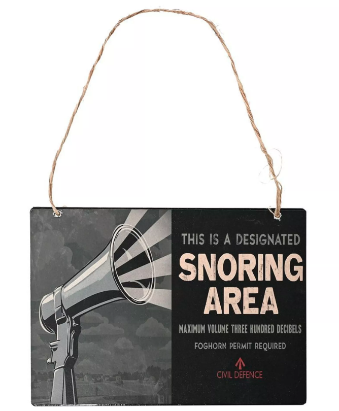 Civil Defence Snoring Area Wall Plaque Wall Art Widdop Bingham