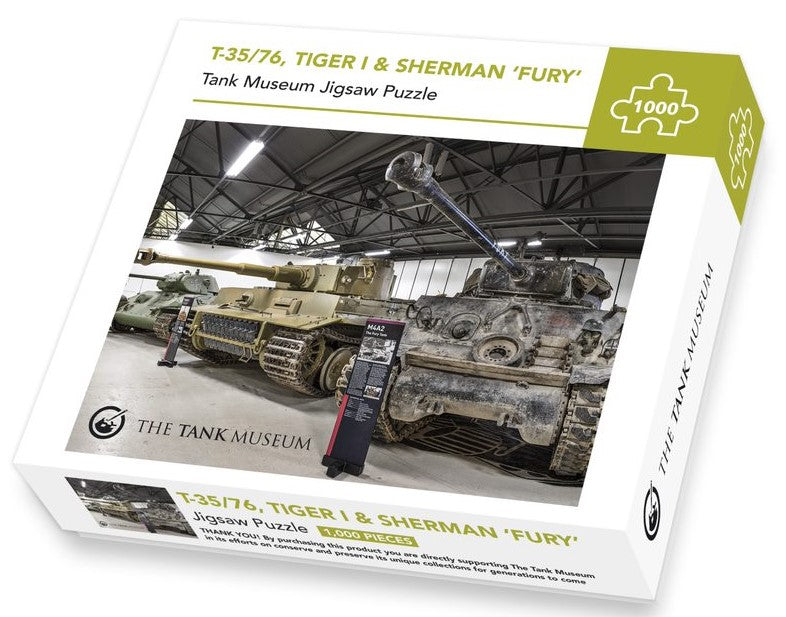 Tank Museum Jigsaw T-34/76, Tiger 1 & Sherman 'Fury' Game Map Marketing Ltd