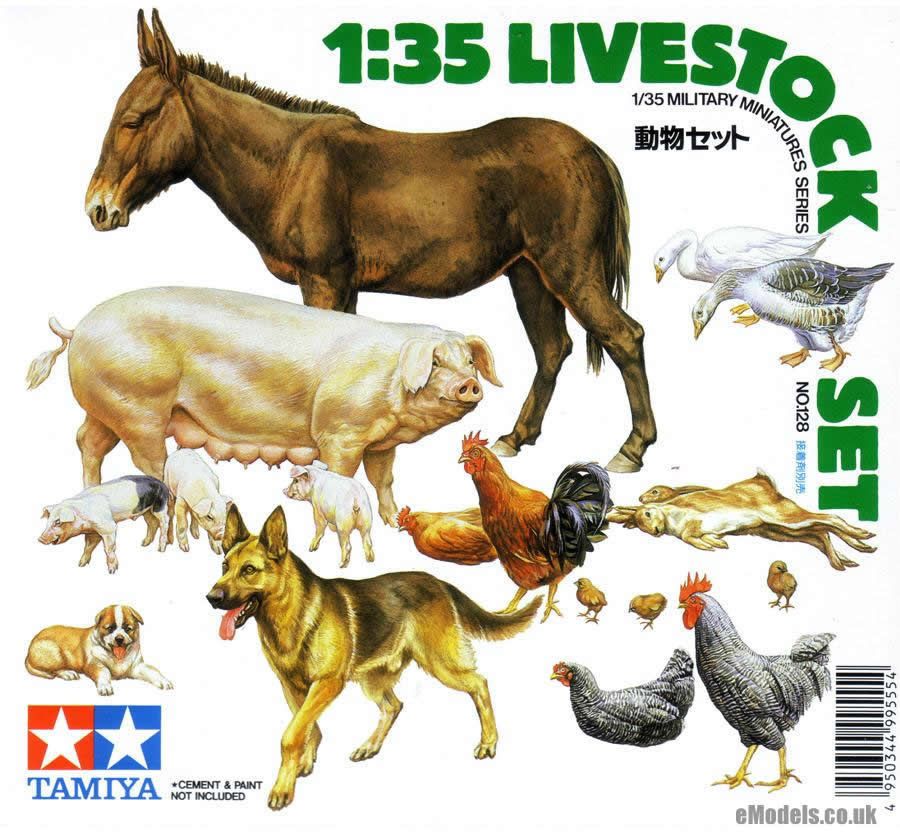 Tamiya Livestock 1/35 Scale Set Scale Model Tamiya