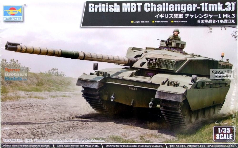 Trumpeter 1/35 Challenger 1 Mk 3 MBT Scale Model Trumpeter
