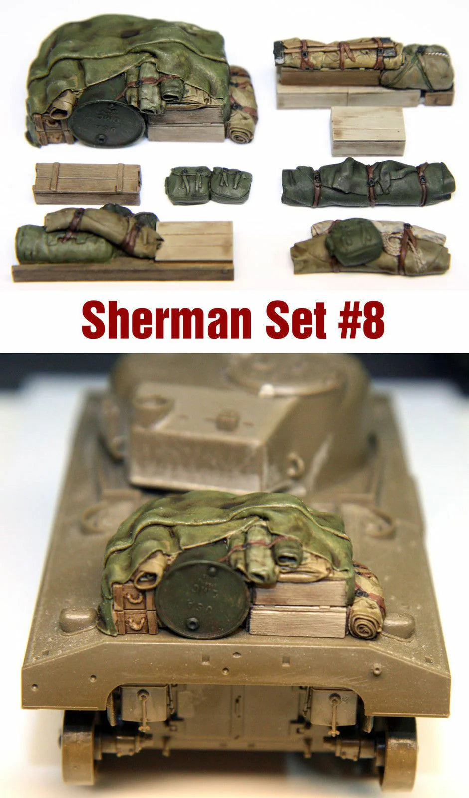 Valuegear 1/35 Sherman Tank Engine Deck and Stowage Sets #8. Scale Model Value Gear.