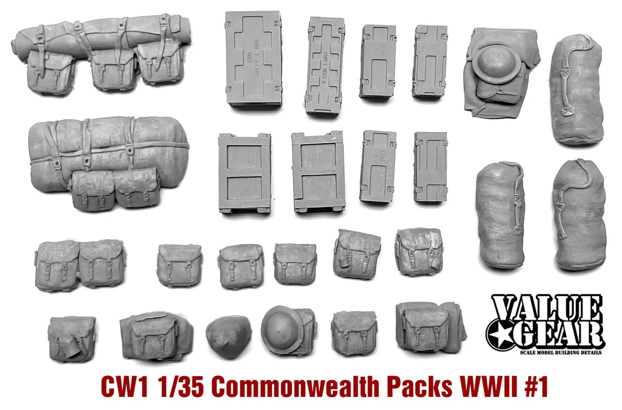 Valuegear 1/35 WW2 commonwealth stowage set #1 Scale Model Value Gear.