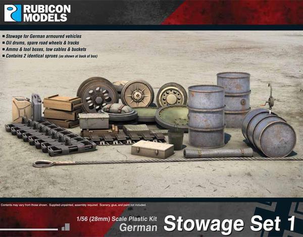Rubicon Models 1/56 German Stowage Set Scale Model Rubicon models.