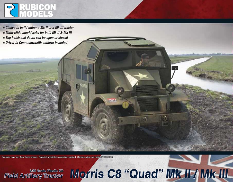 Rubicon 1/56 Morris C8 "Quad" Mk 2 / Mk 3 Scale Model Rubicon models.