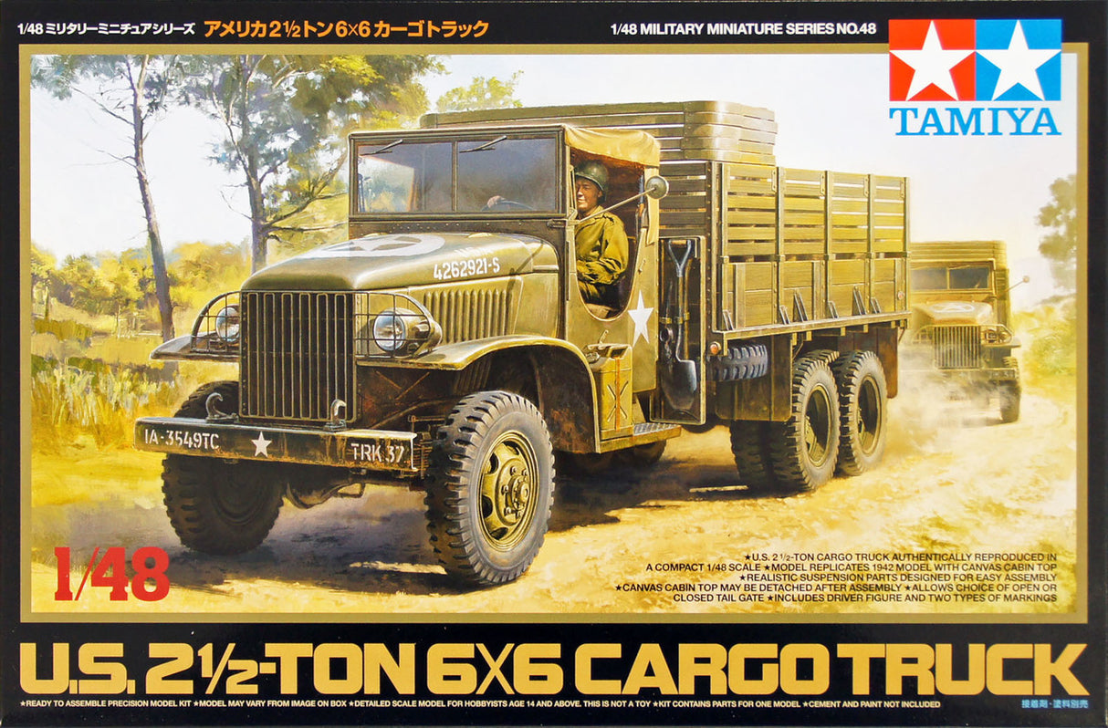 Tamiya 1/48 U.S 2 1/2 ton 6x6 Cargo Truck Scale Model Tamiya