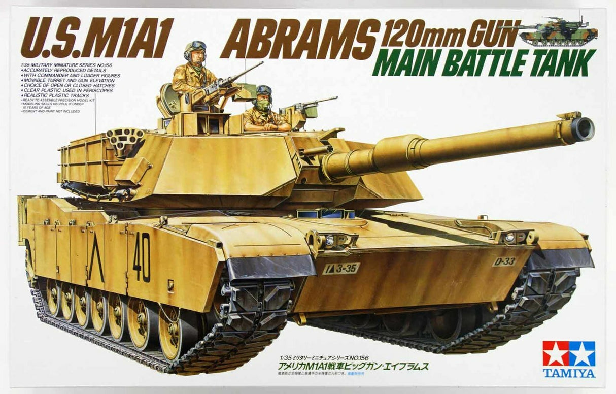 Tamiya 1/35 M1A1 Abrams 120mm MBT Scale Model Tamiya