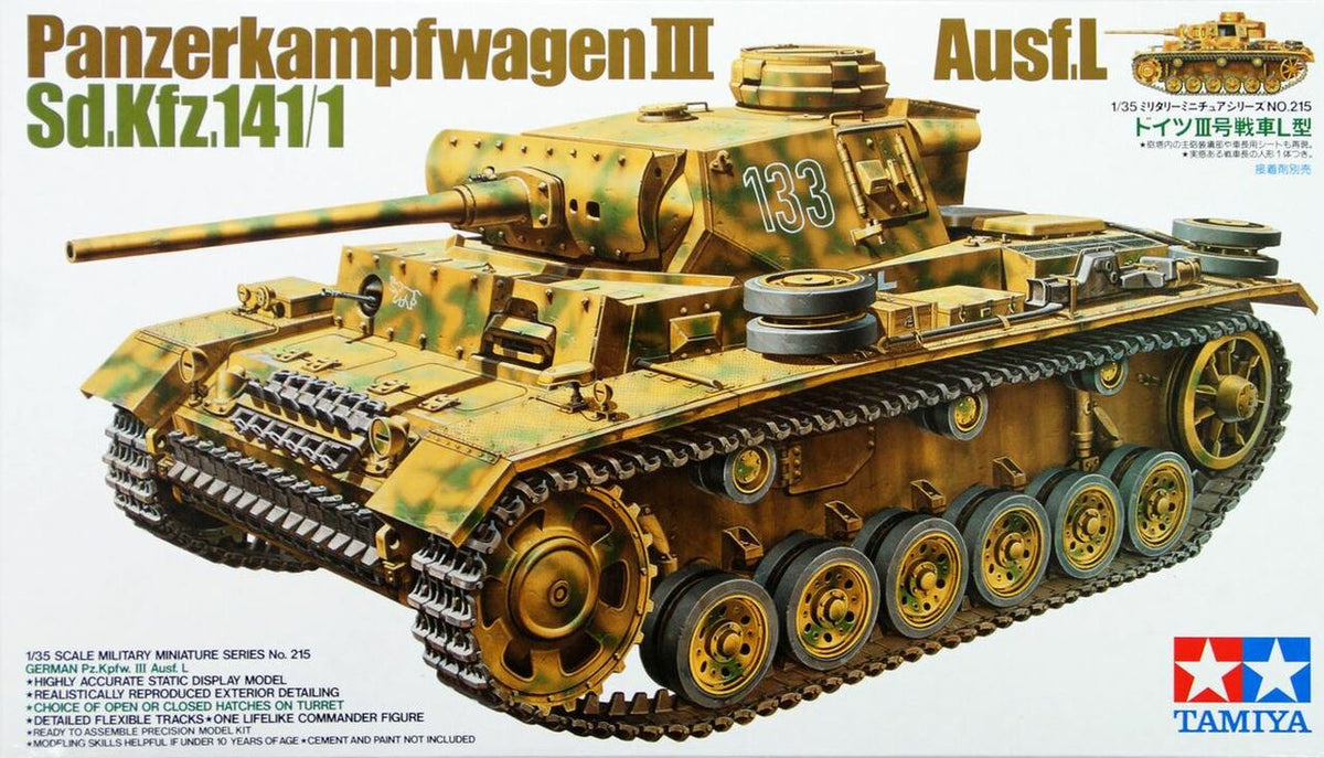 1/35 German Panzer Iii Ausf.L W/Rommel And Dak Tank Crew / Tamiya USA