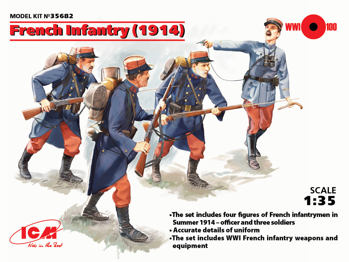 ICM 1:35 scale French Infantry 1914 Scale Model ICM