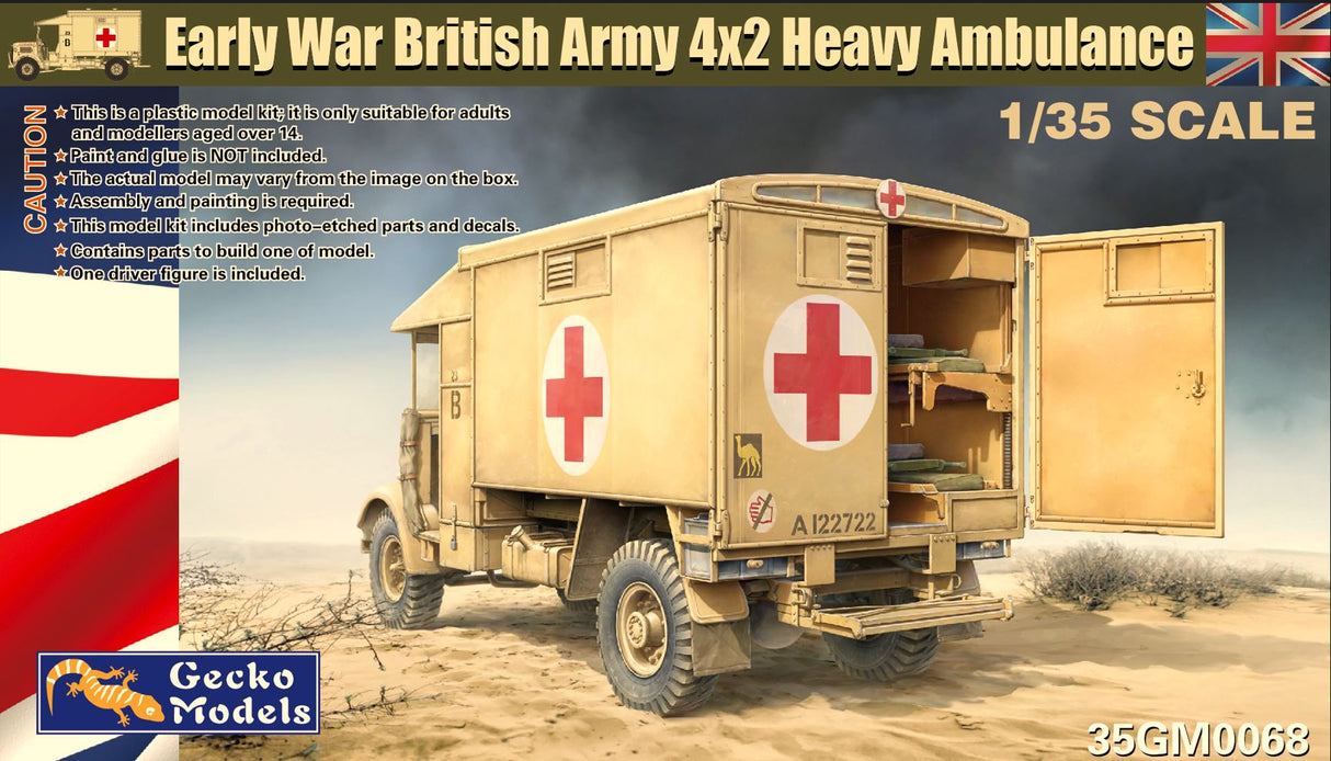 Gecko 1/35 Early war British army 4x2 heavy Ambulance Scale Model Gecko