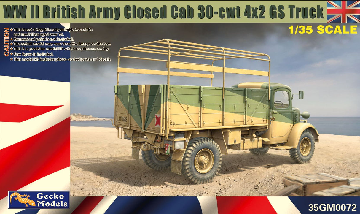 Gecko 1/35 British Army Closed Cab 30-cwt 4x2 GS truck Scale Model Gecko