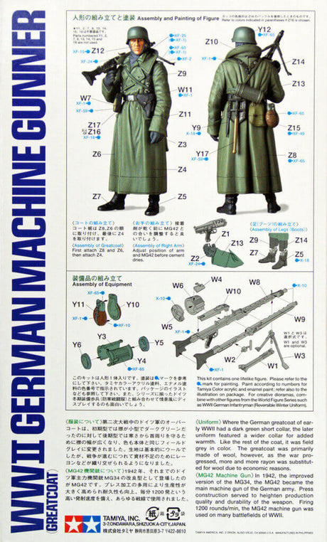 Tamiya 1/16 WW2 German Machine Gunner (Greatcoat)