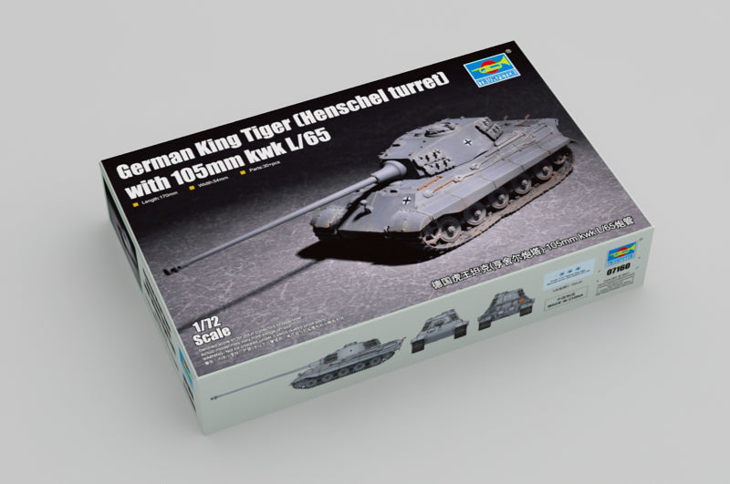 LEAVE DRAFT FOR TANK FEST Trumpeter 1/72 King Tiger with 105mm KWK L/65 Scale Model Trumpeter
