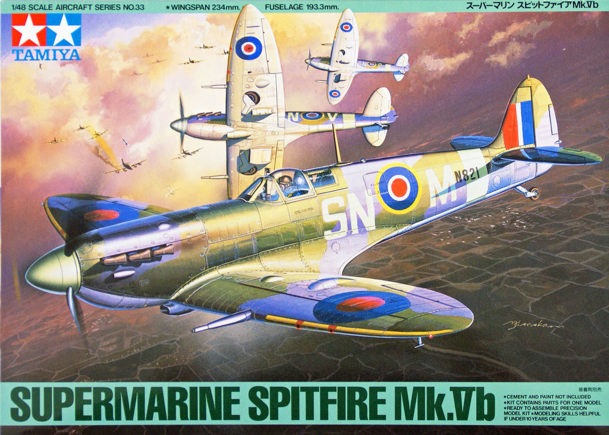 Tamiya 1/48 Supermarine Spitfire MkVb Scale Model Tamiya