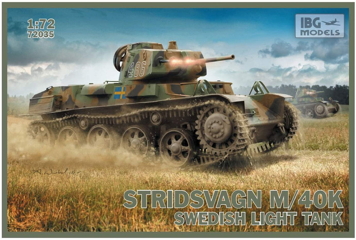 IBG 1/72 Stridsvagn m/40 K Swedish Light Tank Scale Model IBG Models