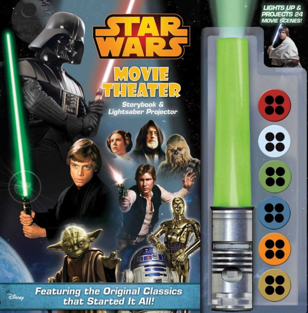 Star Wars Movie Theatre Storybook and Lightsaber Projector Book 66 Books