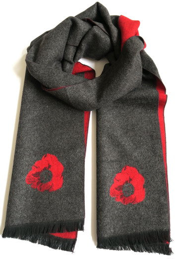 Grey Poppy Scarf Scarf Alexander Thurlow