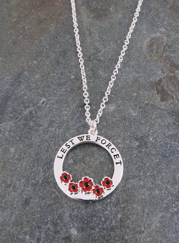 Poppy Pendant - Lest We Forget Jewellery Alexander Thurlow