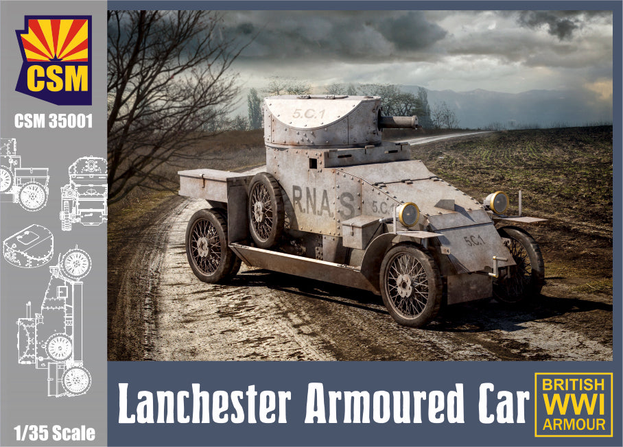 CSM 1/35 Scale Lanchester Armoured Car Scale Model CSM
