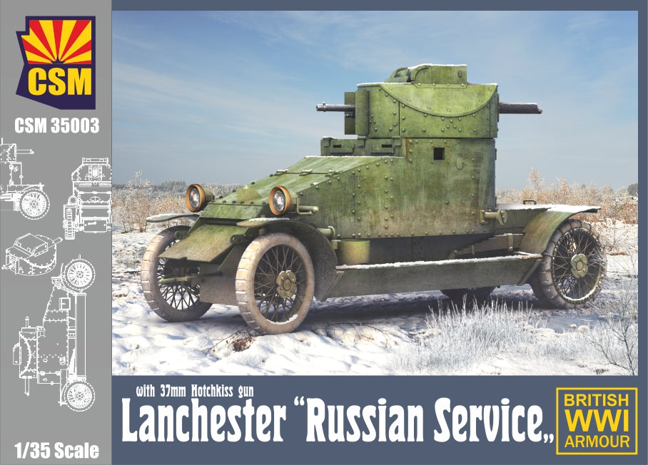 CSM 1/35 Scale Lanchester Armoured Car ''Russian Service'' Scale Model CSM