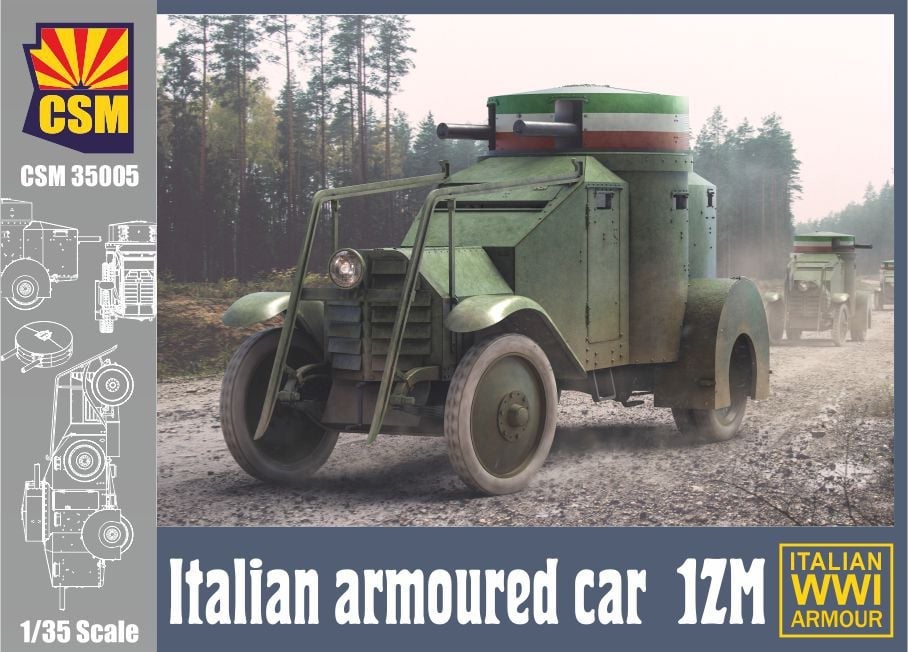 CSM 1/35 Scale Italian Armoured Car 1ZM Scale Model CSM