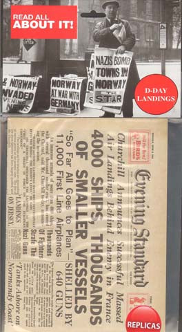 D-Day Landings - Replica Newspaper Collectables The Memorabilia Pack Co