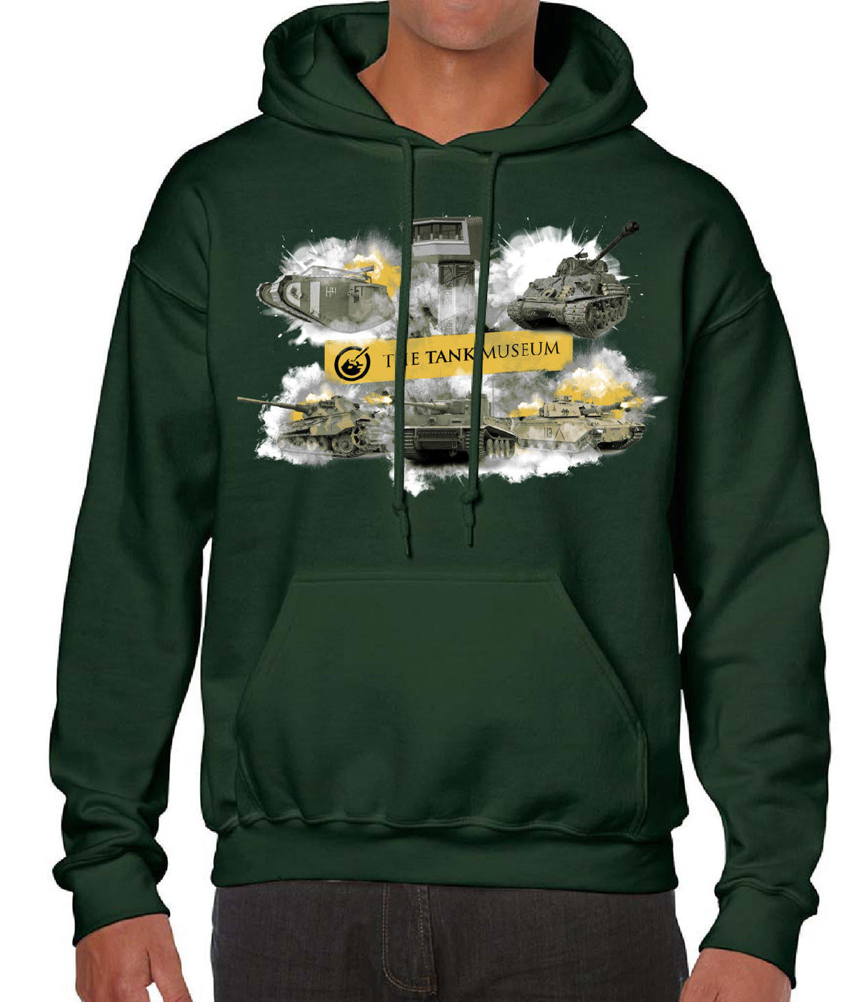 Tank Museum Collection Hoodie Hoodie Aspire Small Forest Green