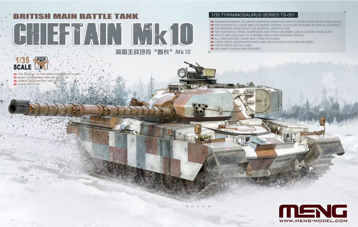Meng Chieftain 1/35 Mk 10 MBT Scale Model Meng