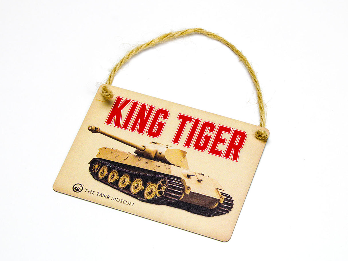 King Tiger Small Metal Hanging Sign